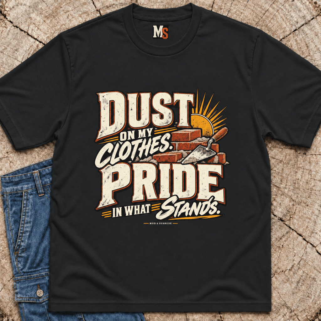 Dust on my clothes, pride in what stands T-shirt