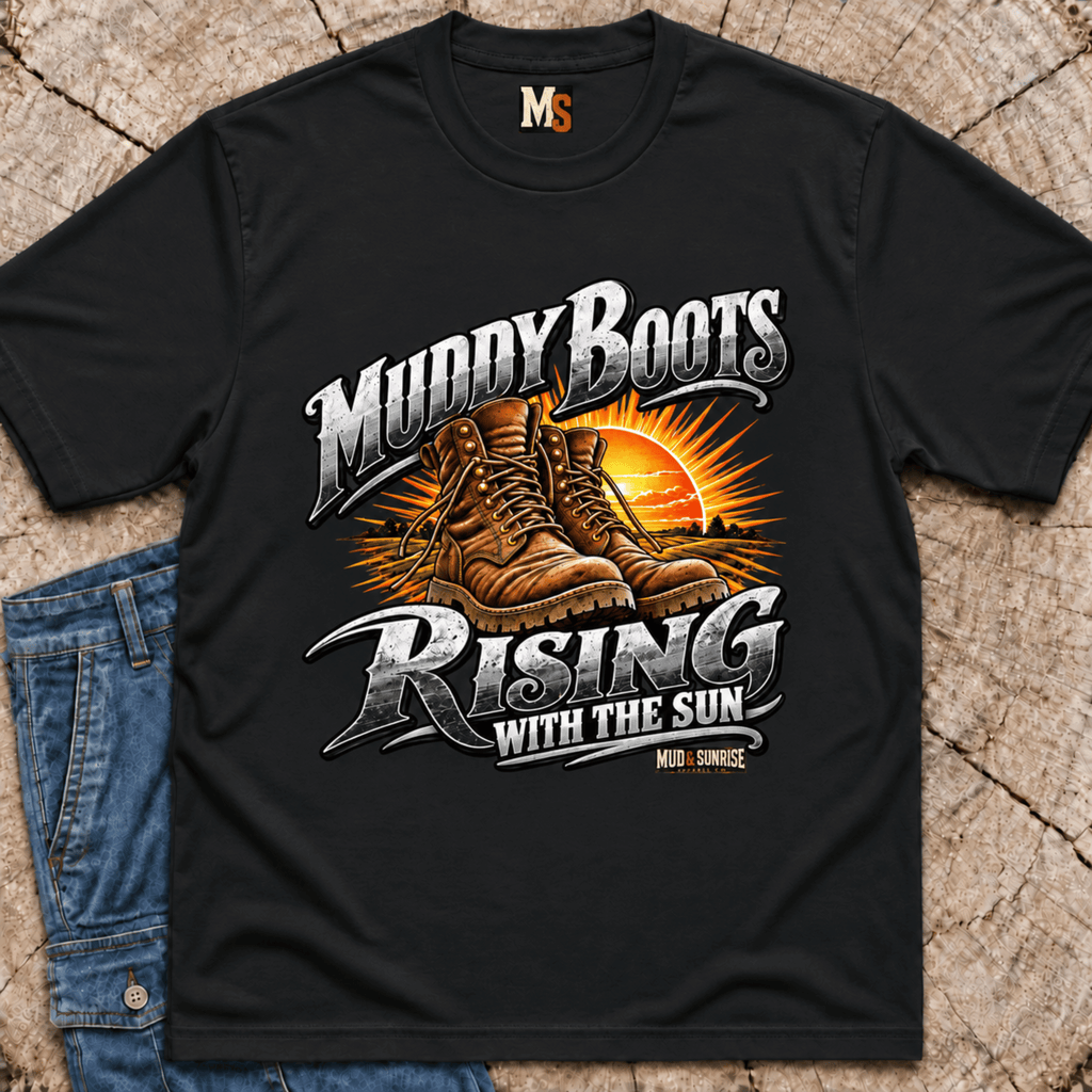 Muddy Boots. Rising with the Sun T-shirt