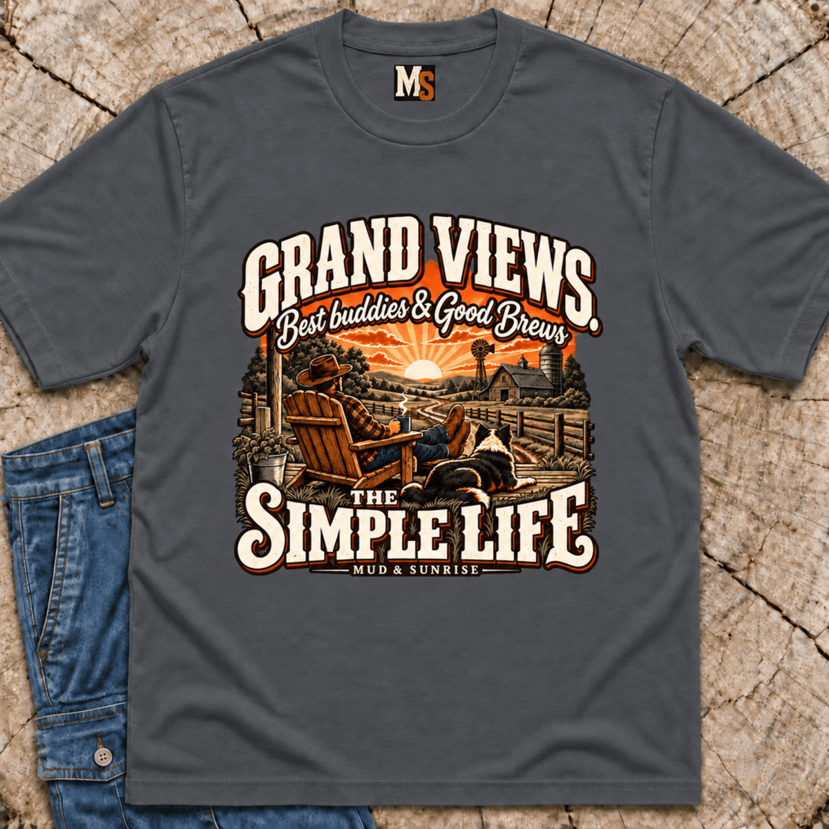 Grand Views, Best Buddies and Good Brews - The simple life T-shirt