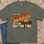 Before sunrise, beyond quitting time T-shirt