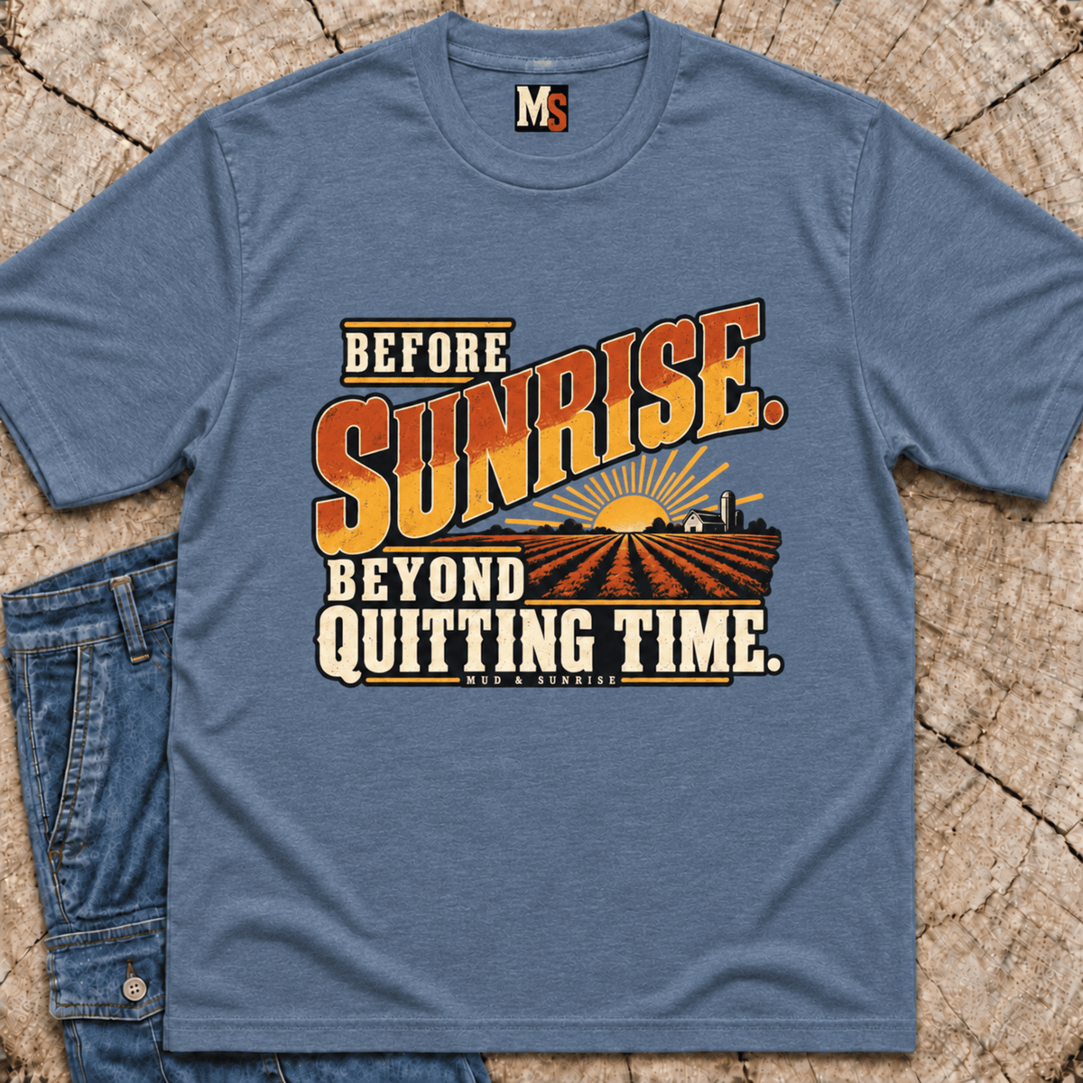 Before sunrise, beyond quitting time T-shirt