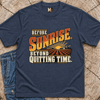 Before sunrise, beyond quitting time T-shirt