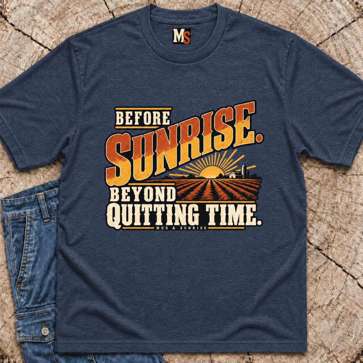 Before sunrise, beyond quitting time T-shirt