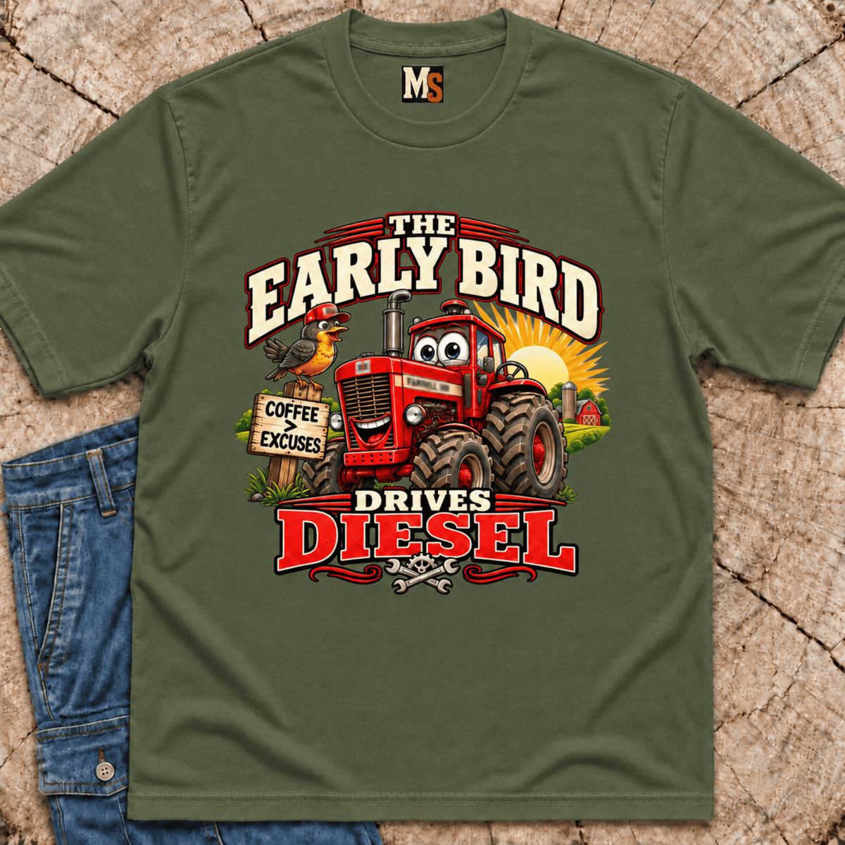 The Early Bird Drives Diesel T-Shirt
