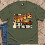 Before sunrise, beyond quitting time T-shirt