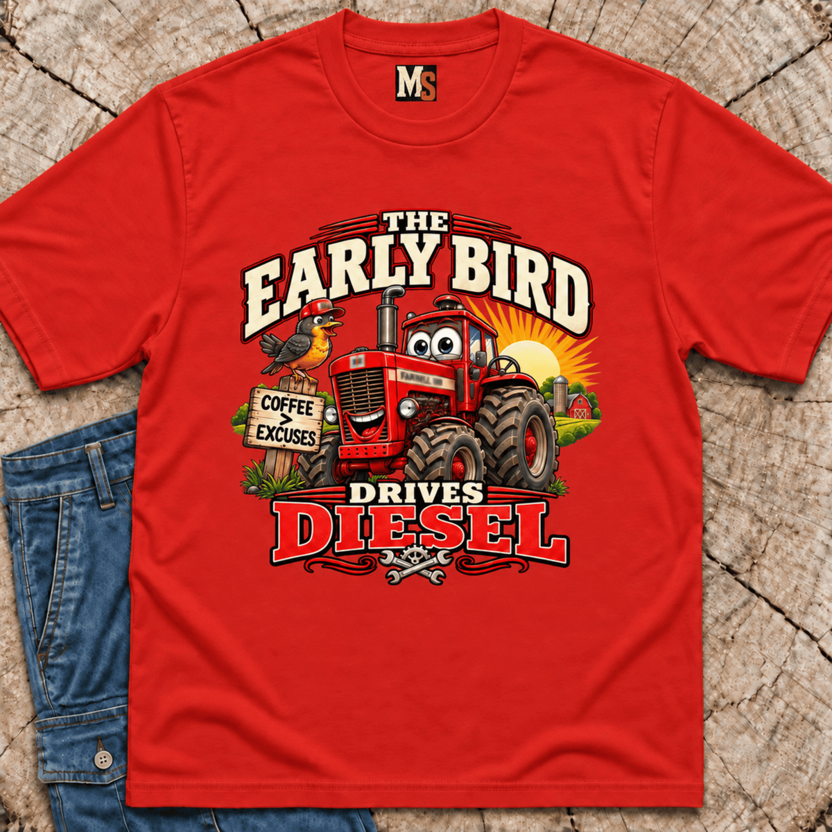 The Early Bird Drives Diesel T-Shirt